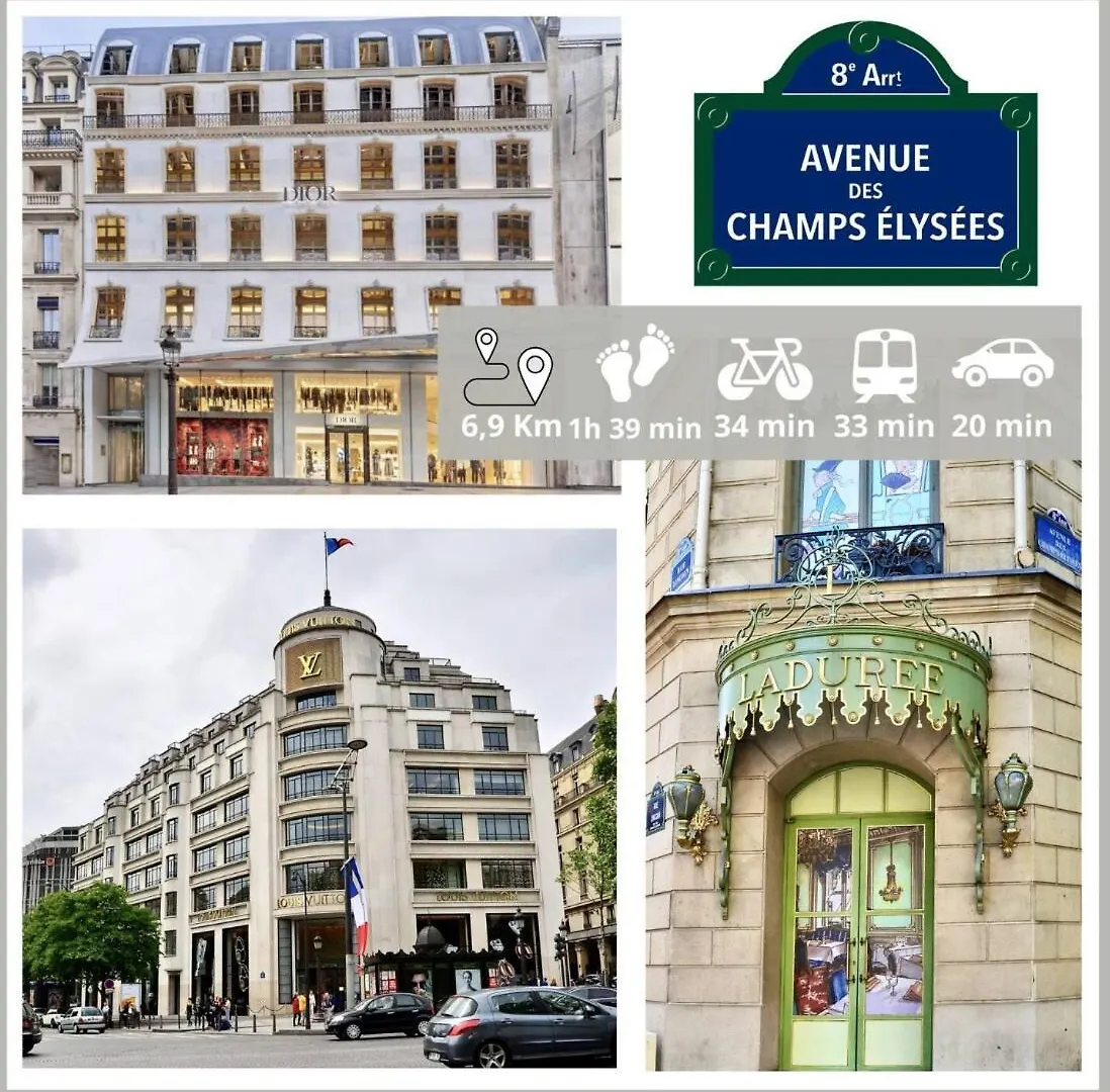 Nice Apartment With Amazing View Of Paris Plus Parking 0*,