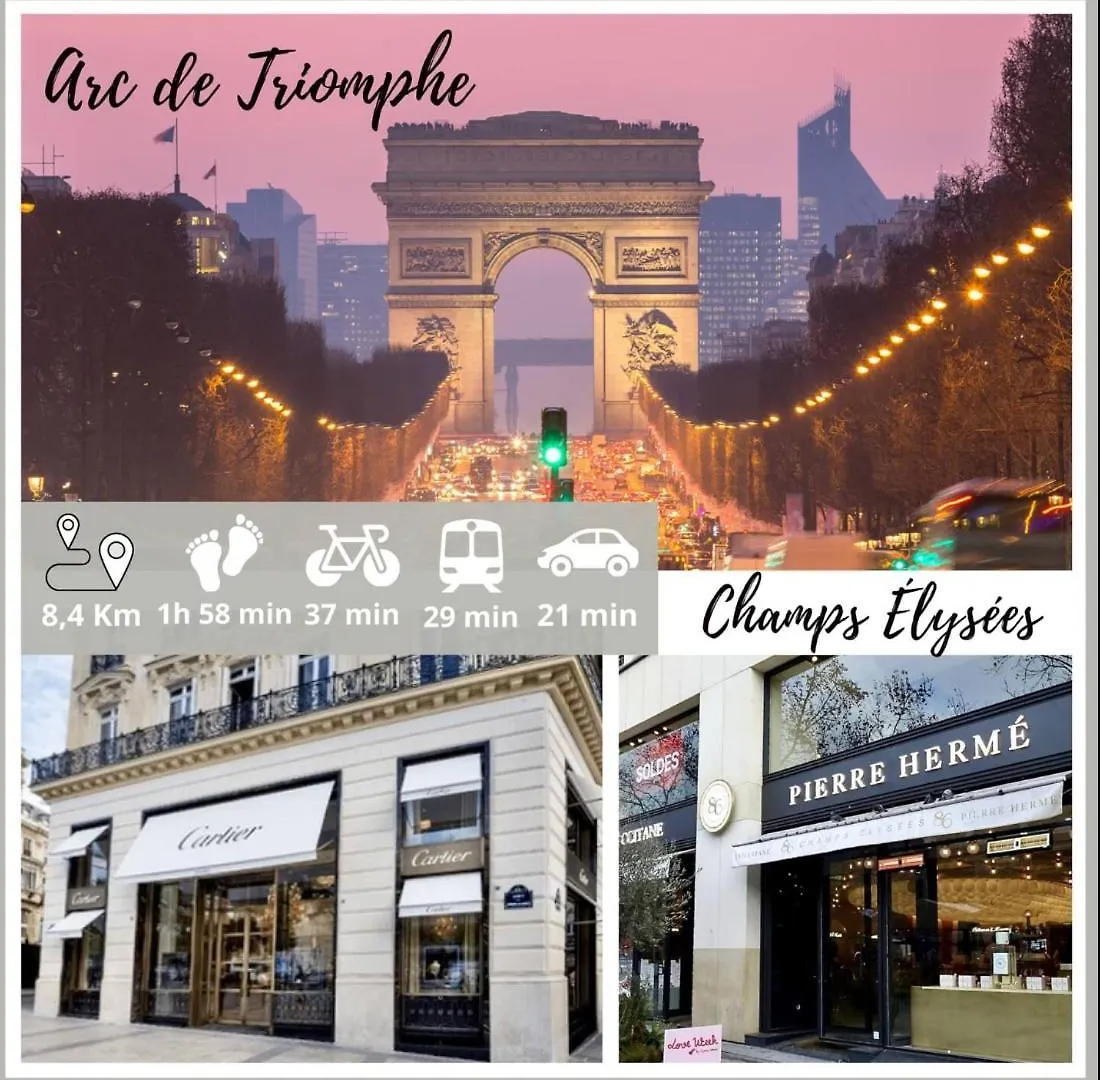 Nice Apartment With Amazing View Of Paris Plus Parking 0*,  France